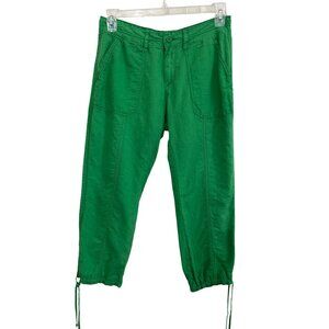 Joe Fresh Vibrant Green Linen Blend Cotton Jogger Pants Versatile Casual Comfort
